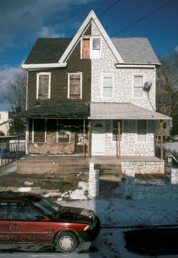 beerwhore:  photographsonthebrain:  ryanpanos:  Half Abandoned | Camilo José Vergara | Via Physically conjoined by separately sold upon construction, the lives of paired buildings (ones that share a common wall) can diverge dramatically as this photo