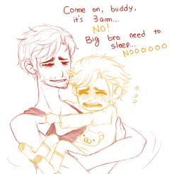 monoscribbles:  alpha dave and baby dirk (◕‿◕✿)