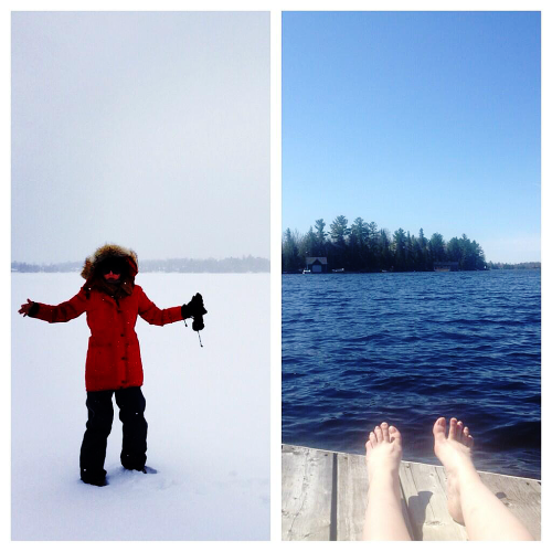 @katie_isabelle Up north.15 degrees.Same lake.Ice only melted last week. Dove right in. Canadian des