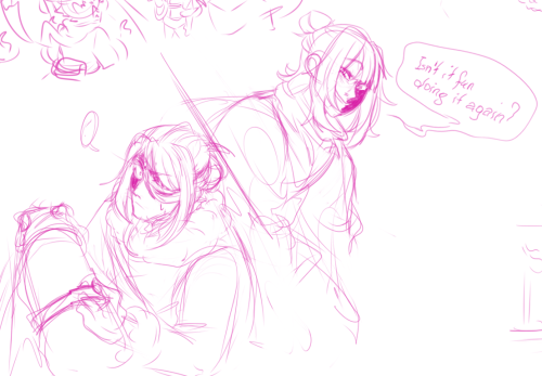 Some PLA sketchdumps.It’s so funny to see how I slowly progressed over to the twins in such a short 