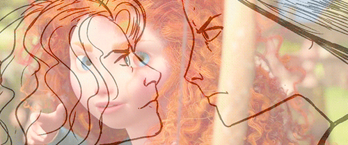 adisneysoul:  Storyboards and finished scenes for Pixar’s Brave (2012)…