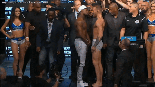 myownprivatelockerroomblog2:  Conor McGregor  big package at weigh in with Mayweather!! Locker Rooms and Showers, Spy Cams, Naked Sportsmen and more!The original since 2010!!! Follow the Locker Room Guys! http://myownprivatelockerroomblog2.tumblr.com/