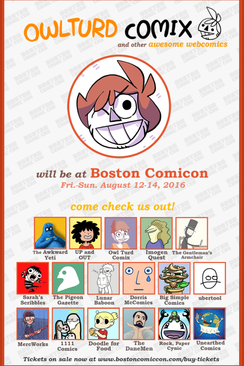You better be there. I’M TALKING TO YOU, BUDDY.The Con: http://bostoncomiccon.com/The Tix: http://bo