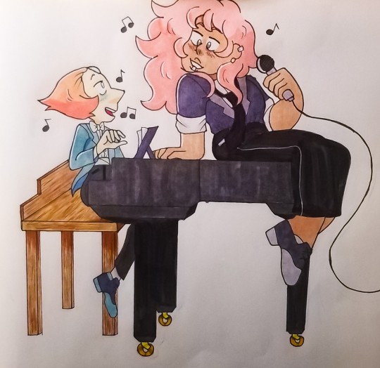 blue-pearl-lamentation:  A Mystery Pearl commission from @nacrepearl (who is awesome and you should go commission them tbh) Inspired by a scene from my fanfic, Mystery’s Pearl.  