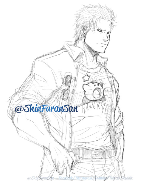 Very tired. Braindead. Why am I up at this hour!? Have a casually dressed Vergil - I don&rsquo;t kno