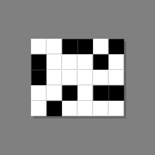 Grid Permutation 916474554 - White Positive, Black Negative