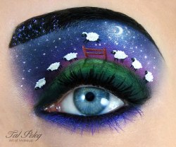 ashleeadams:  everythingbutharleyquinn:   but-deep-inside-i-m-a-mess:  Tal Peleg, Passionate makeup artist, designer and blogger. She’s bomb!   Reblogged for that princess n the pea one  um wow 