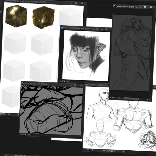 #WIPWednesday   And now everyone can see that I start five thousand sketches that never get painted weekly. Trying to make this a regular part of my posting routine. (Also spy several little @skogselv​ s)