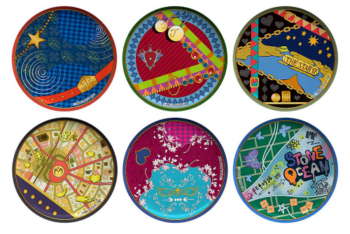 JOJO WORLD porcelain plates (¥1.100 each via NAMCO Parks)