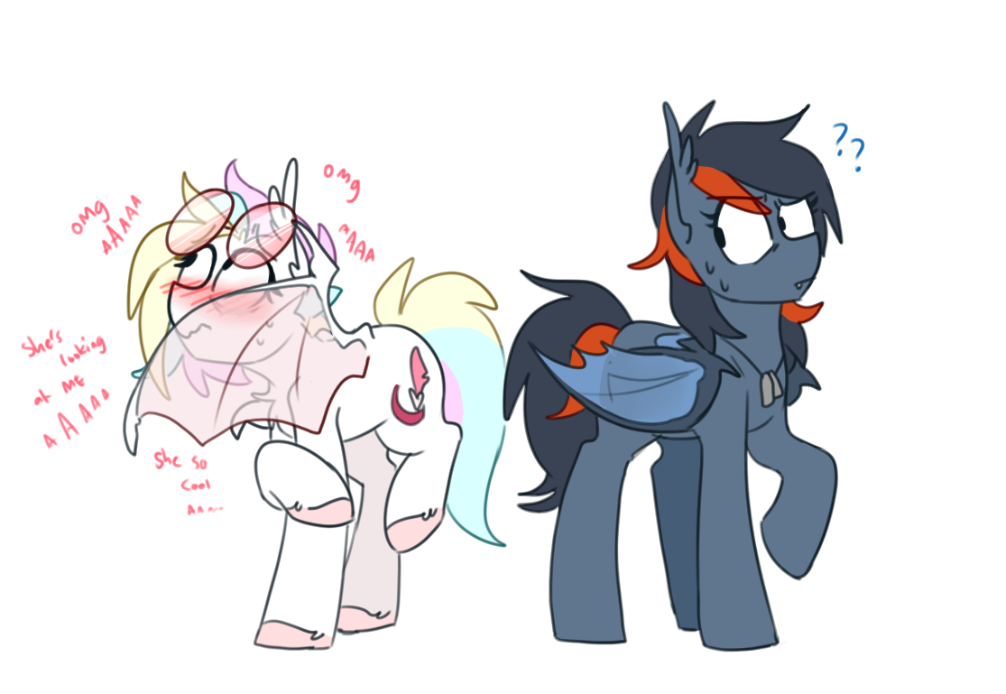 red-x-bacon: hold ye self together Sweet!  blue bat pone belongs to Darkwater &amp;