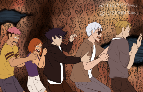 lizethdraws: jjk characters in a haunted house!!i love this drawing meme sm and i’m probs gonn
