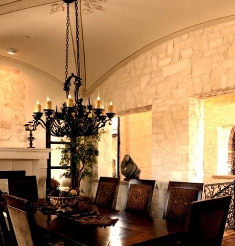 Denver Dining Room Kitchen DiningInspiration For A Large Mediterranean Dark Wood Floor Kitchen/dining