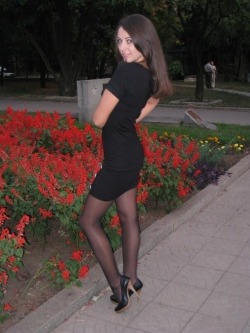 caseyridesagain:  fashion-tights:  Black dress with pantyhose and heels      (via TumbleOn)  Classy.