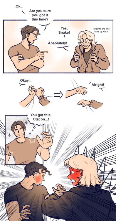  It took them some time until Snake and Otacon got that handshake perfected. 