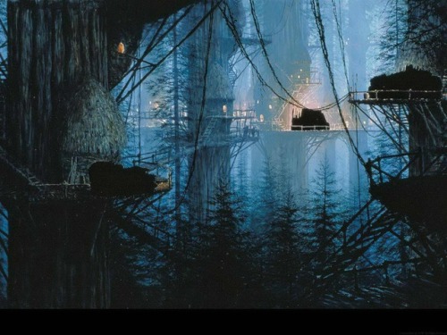 talesfromweirdland:The beauty of Star Wars matte paintings. For years, I had no clue I was looking a