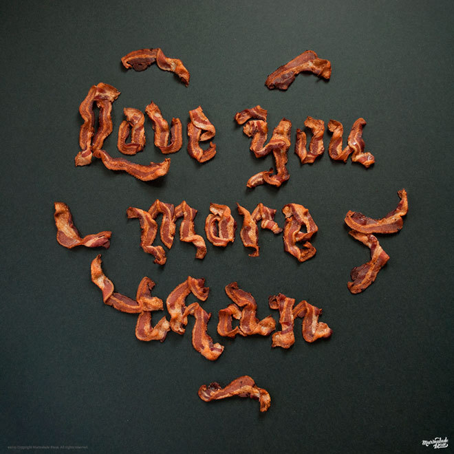 graphicdesignblg:  Compilation: Cool Lettering Made With Food Check all the artists