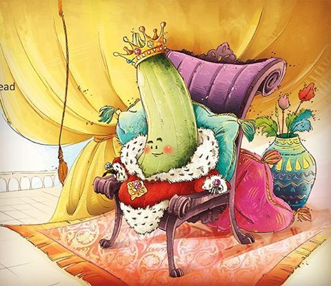 Royal zucchini  #zucchini #squash #vegetables #royal #veggies #marrow #courgette #drawing #illustrat