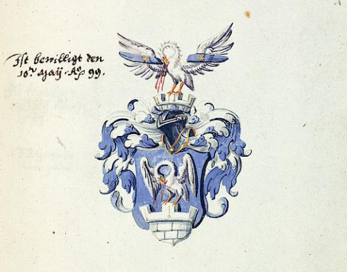 Johann Christoph Sauer, Heraldry book, 1597. Southern Germany. Via University of Heidelberg