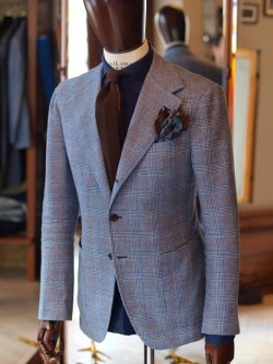 zarembabespoke:  Unlinned jacket Zaremba Bespoke Cashmere hand made shirt Fiorenzo D’avino