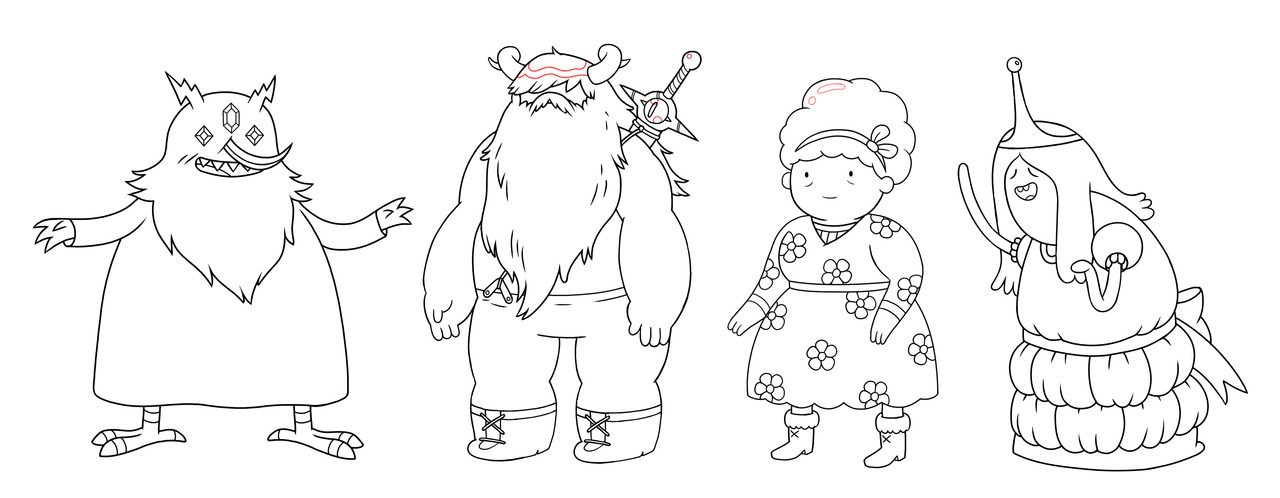 skronked:here are some character designs i drew, from the Adventure Time series finale.