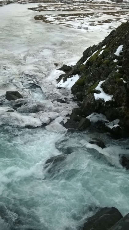 shakespaere:30.12.2014// the water at Þingvellir national park looked like marble