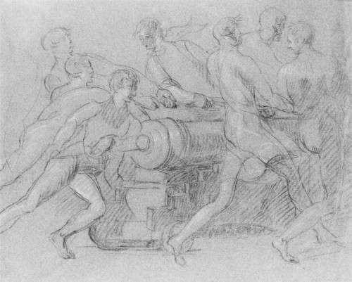 Sailors Maneuvering a Cannon, Possibly a Study for &ldquo;The Death of Sir John More at Corunna&