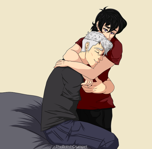 In honour of Season 6 of Voltron, I drew my boys back on earth having a cuddle!