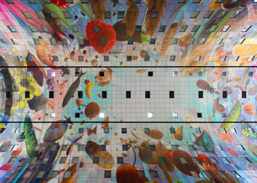 appletoothpaste:  mymodernmet:  The Markthal Rotterdam, a covered food market and housing development in the Netherlands, has officially opened after five years of construction. Designed by Dutch architects MVRDV, the nearly 312,000 square-foot building