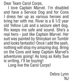 shinykari:  Captain Marvel #13 - Letter page