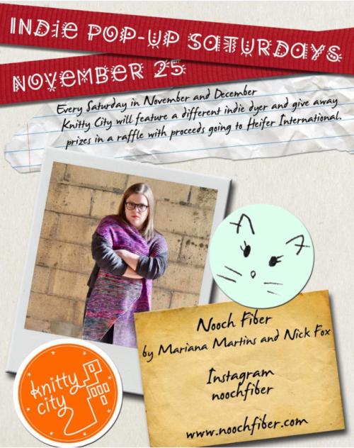 We’re going to be spending Small Business Saturday at Knitty City!  If you’re in NY