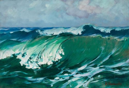 Karl Hagemeister, Wave – Woge, 1915. Oil on canvas. Via Lempertz