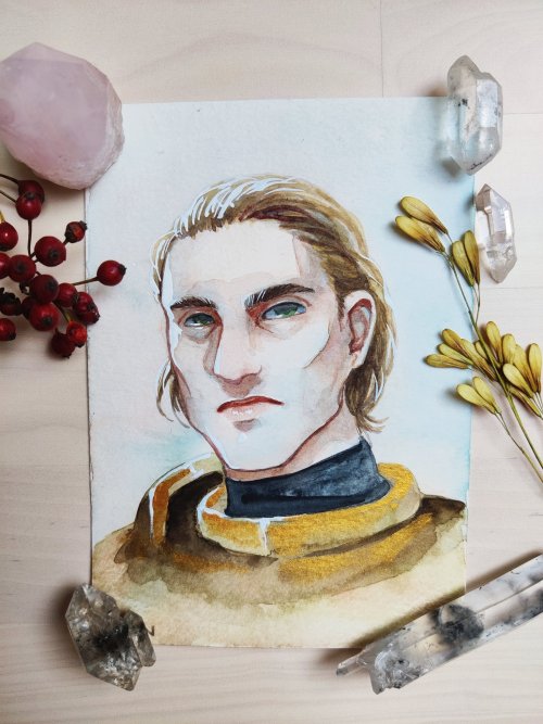 journeythroughunknownlands: A belated birthday gift for the ever lovely @jaskiersvalley, a watercolo