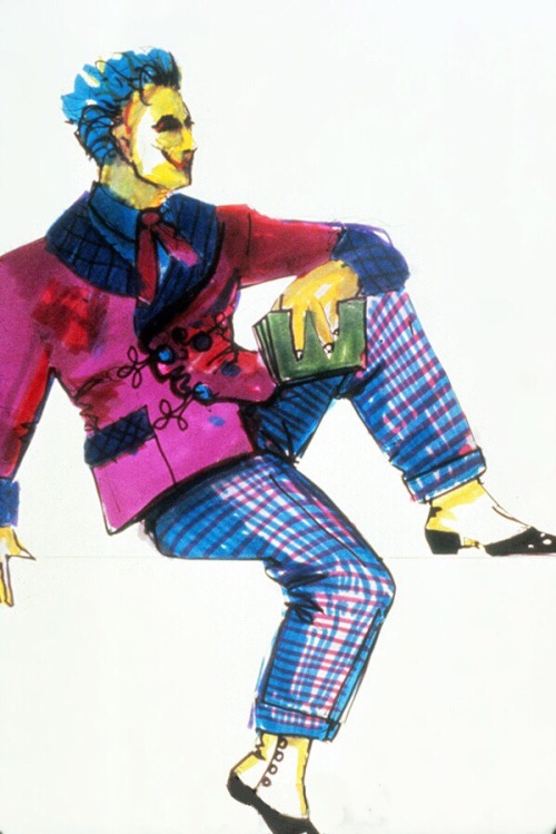 Gotham gangster fashion. Costume designs by Bob Ringwood for Batman (1989). Love that Joker!