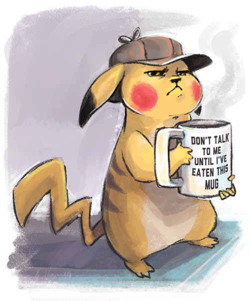 avigorito-art: Another illustration for work! I’m really excited for Detective Pikachu! 
