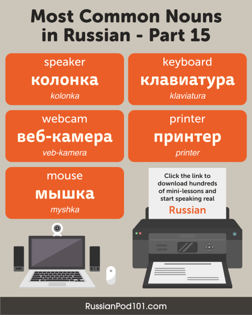 Computer Hardware-related Nouns in #Russian (Part 15) ️️ P.S. Learn more Russian with the best FREE 