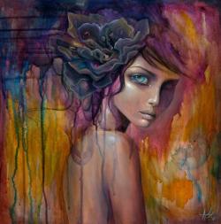 asylum-art:  Surreal Portrait Paintings by Mandy Tsung Canadian artist Mandy Tsung’s surreal portraits embody the vulnerability, strength, love, and sexuality that are inherent within human beings. Her work is about capturing the complexity of emotion,