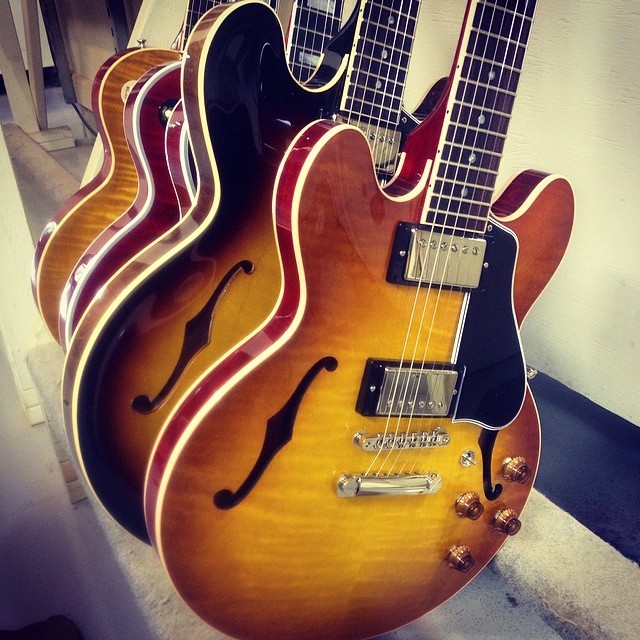 adamsramblings:  #336 #335 #gibson #customshop #work #mylife #guitars #beautiful