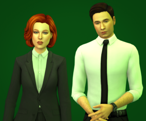 eslanes:- A Sim Dump Here’s one from the vault, my faves Mulder and Scully. Enjoy!*Mulder and Scully