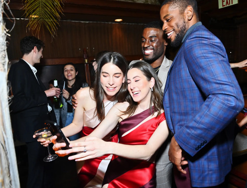 Alana Haim and Danielle Haim with Giveon, Delante Desouza, Quincy Isaiah, Benito Skinner and Chloe F