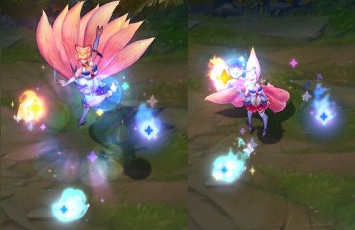 leaguesbottombitch: Everyone’s probably noticed, or its been pointed out before I’m sure. But I just wanted to point out that uh Those Broken, Dead Star Guardian Gems Ahri had in New Horizon, she uses them. I don’t know if its to pay respects or