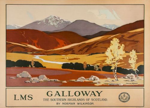 matagonia:London, Midland, and Scottish Railway travel poster of the “Southern Highlands&rdquo