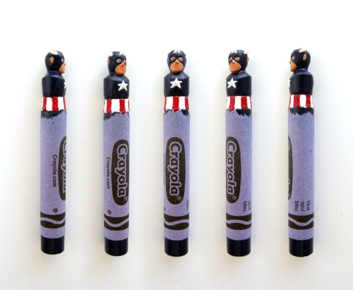 archiemcphee:  It’s never too soon to share more of Hoang Tran’s pop culture-based crayon sculptures (previously featured here). In addition to the extraordinarily careful carving (check out how thin Jack Skellington’s neck is!), Tran melts other