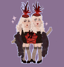 abbietheowl:  Mini Conjoined Queens