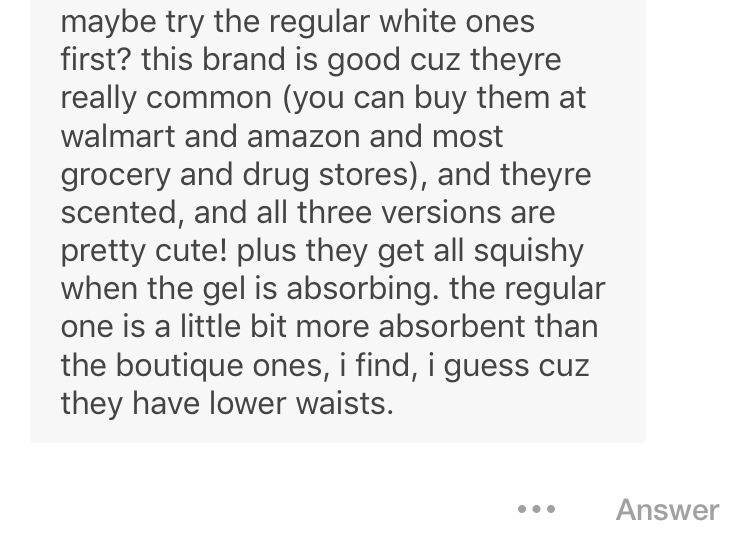 Yoooooo thankcyou diaper wisdom anon!!! *starts googling these* 💛💛💛