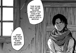 l-e-v-i-ackerman:  escorteren:  Isabel knows what’s up  This makes me laugh every time because I just imagine people luring Levi places with a nice broom 