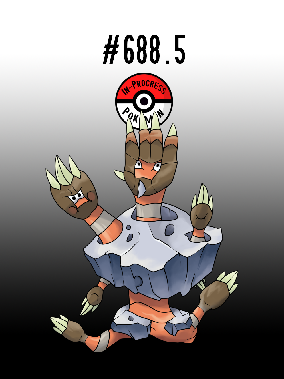 In-Progress Pokemon Evolutions — #095 Baby - Onix's rock-like eggs