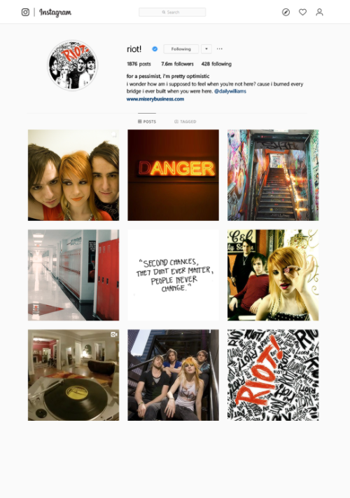 dailywilliams: Paramore + Discography + Instagram.