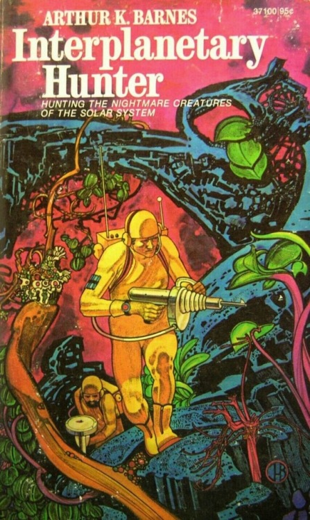 INTERPLANETARY HUNTER. Cover art by JH Breslow for the 1972 edition.