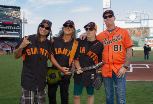 holierthanyou:Metallica Night At San Francisco Giants Game San Francisco, CA 16 May 2014