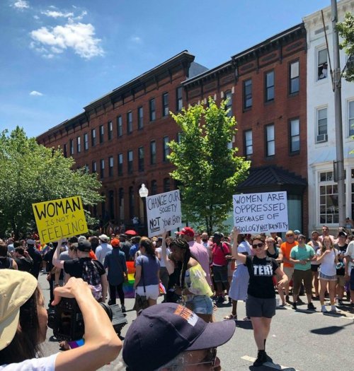 radicalfeminismisback:We are proud of our sisters at Baltimore Pride for standing up for lesbians an